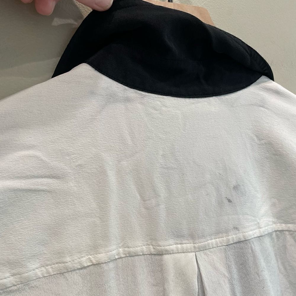 L'AGENCE White Semi-Sheer Button Down Blouse - Picture 9 of 16